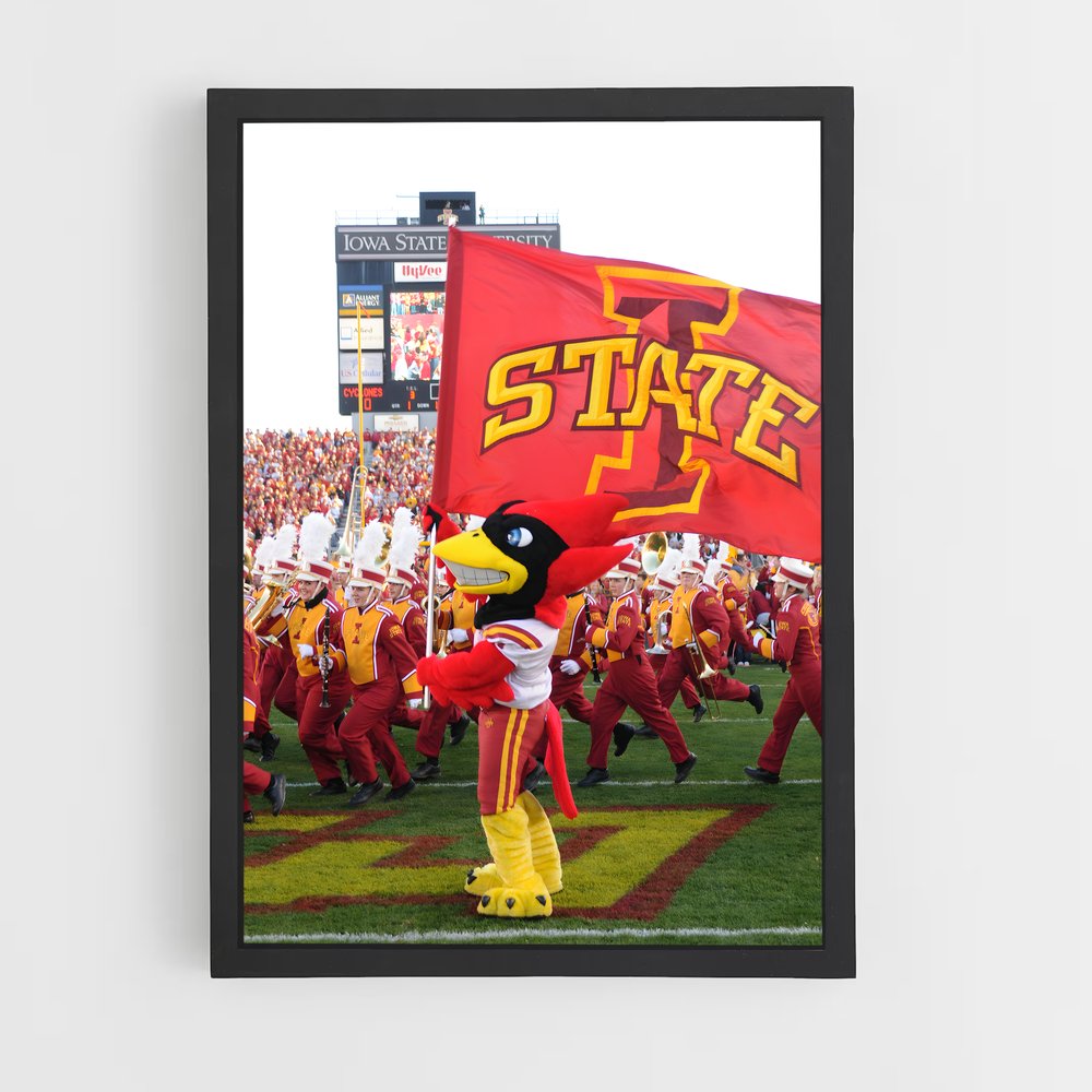 Poster Cyclones en Action – affiche Basketball (vue 2)